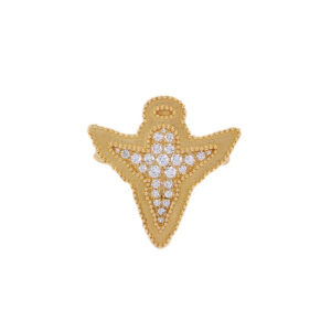 Angel Design Ring in Yellow Gold 18K 750 with Diamonds