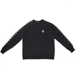Sweatshirt Pattern Gold Angel Black