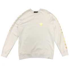 Sweatshirt Pattern Gold Angel White