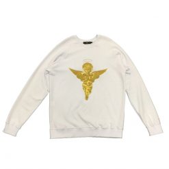 Sweatshirt 3D Gold Angel White