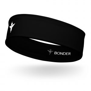 Angel Design White Headband Black