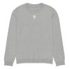 Angel Design White Knitted Crew Neck Sweater Grey