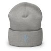 Angel Design Grey Cuffed Beanie Grey
