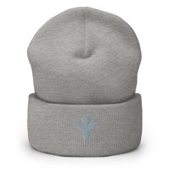 Angel Design Grey Cuffed Beanie Grey