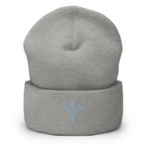 Angel Design Grey Cuffed Beanie Grey