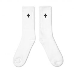 Black Angel Design Embroidered Socks