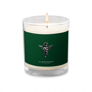 Angel Official Reserved Glass Jar Soy Wax Candle Dark Green