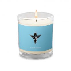 Angel Official Reserved Glass Jar Soy Wax Candle Light Blue