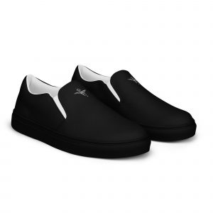 Angel Official Men’s Slip-on Canvas Shoes Black - Black Sole