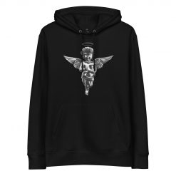 Big Angel Official Unisex Essential Eco Hoodie Black