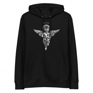Big Angel Official Unisex Essential Eco Hoodie Black