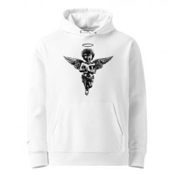 Big Angel Official Unisex Essential Eco Hoodie White