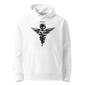 Big Angel Official Unisex Essential Eco Hoodie White