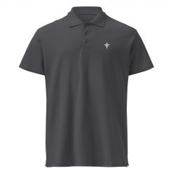 Small White Angel Design Premium Piquet Polo Shirt