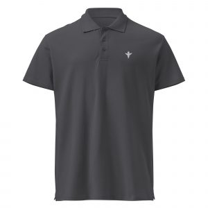Small White Angel Design Premium Piquet Polo Shirt