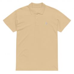 Small White Angel Design Premium Piquet Polo Shirt