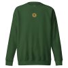 Small Angel Design Stamp 3D Unisex Premium Sweatshirt Green