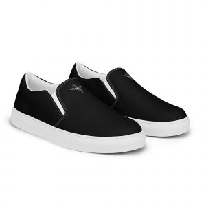 Angel Official Women’s Slip-on Canvas Shoes Black - White Sole