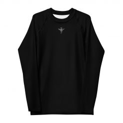 Small Angel Official Long Sleeve Men's Rash Guard Black